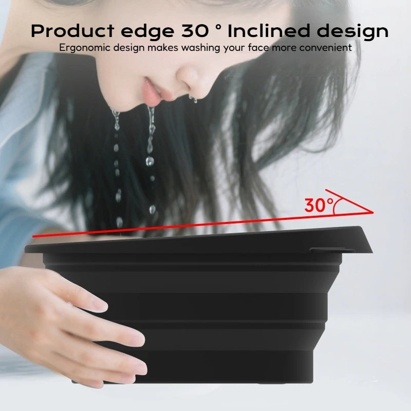 GLACÉ Face Ice Bath Bowl — Foldable Cold Plunge Tool with Built-In Ice Tray